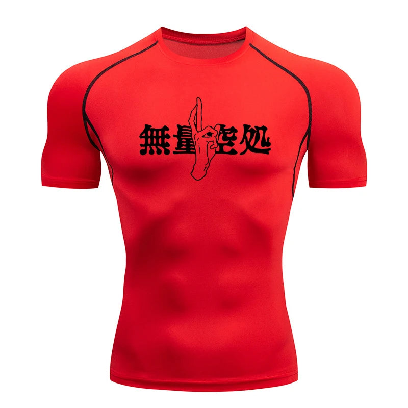 Athletic Quick Dry Compression Shirts for Men Gym Workout Fitness Tshirt Summer Short Sleeve Rash Guard Graphic Undershirts Tops