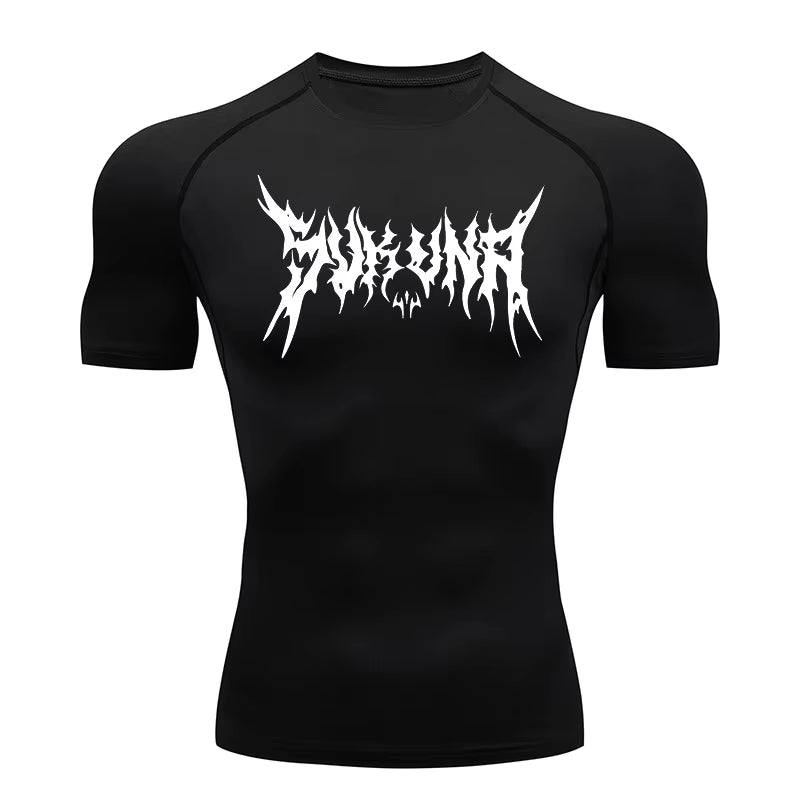 Graphic Compression Shirts for Men Athletic Quick Dry Tshirts Tees Tops Gym Workout Running Baselayers Undershirts Rash Guard