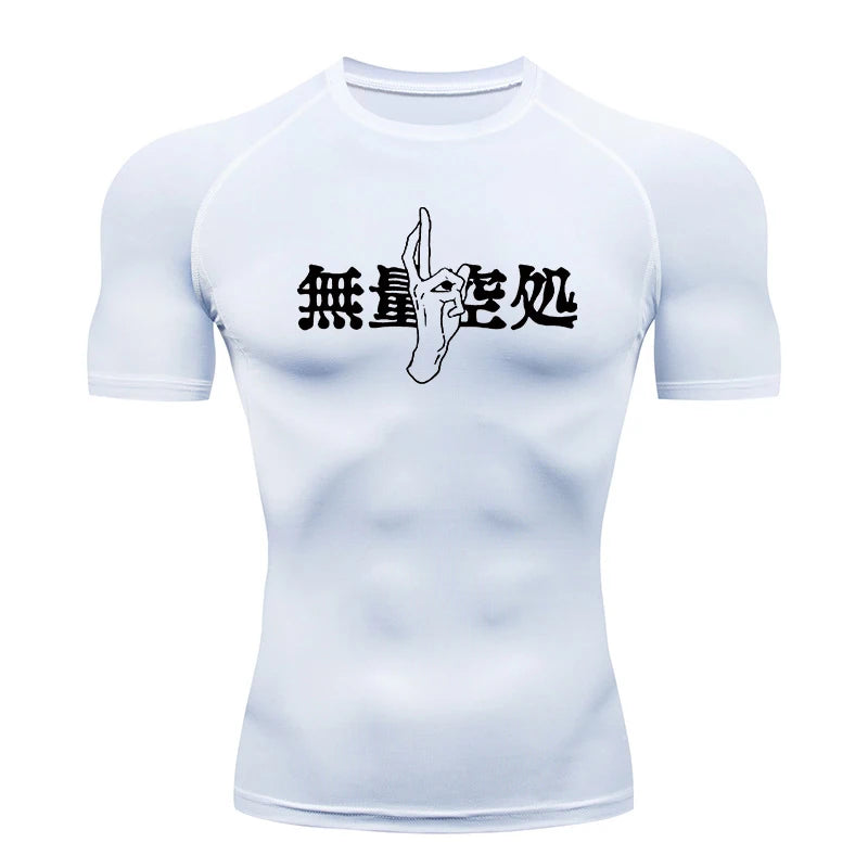 Athletic Quick Dry Compression Shirts for Men Gym Workout Fitness Tshirt Summer Short Sleeve Rash Guard Graphic Undershirts Tops