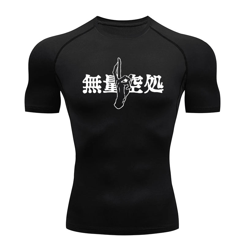 Athletic Quick Dry Compression Shirts for Men Gym Workout Fitness Tshirt Summer Short Sleeve Rash Guard Graphic Undershirts Tops