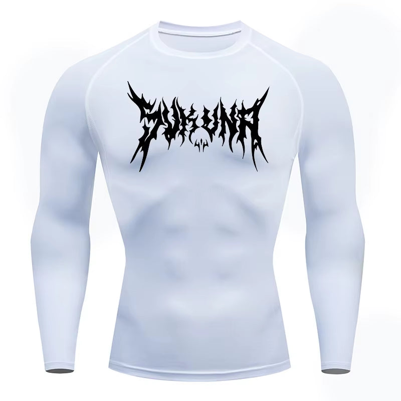 Graphic Compression Shirts for Men Athletic Quick Dry Tshirts Tees Tops Gym Workout Running Baselayers Undershirts Rash Guard